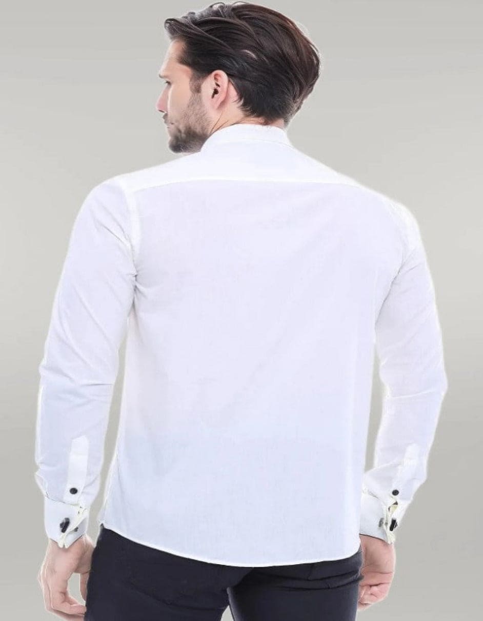 Cream Tuxedo Shirt