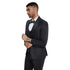 2024 Black Paisley 3pc Men's Suit Tuxedo by Tazzio