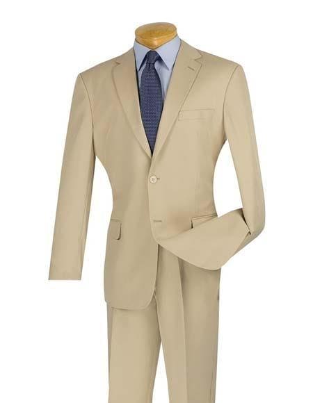 Beige Slim Fit Suit - AlbertoNardoniStore