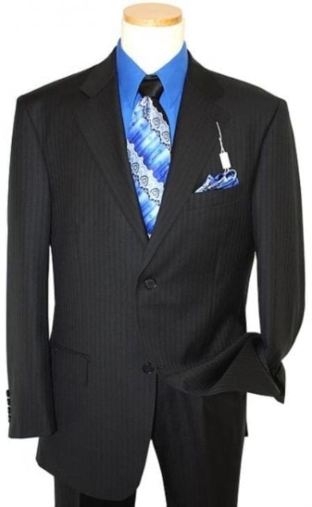 Mens Big and Tall linen Suit -Black Suit