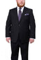 Mix And Match Suits Men's Two Button Portly Fit Black Tonal Suit Executive Fit Suit - Mens Portly Suit