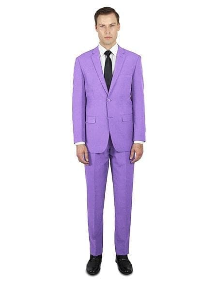 Mens Lavender Linen Suit