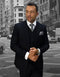 3 Piece Plaid Suit -Navy Mens Plaid Suit