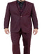 Mens Single Breasted Two Button Modern Fit Suit Burgundy