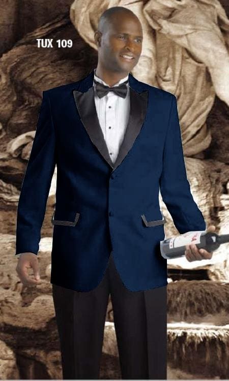 Cheap Tuxedos For Men - Discounted Dark Navy Blue Tuxedos