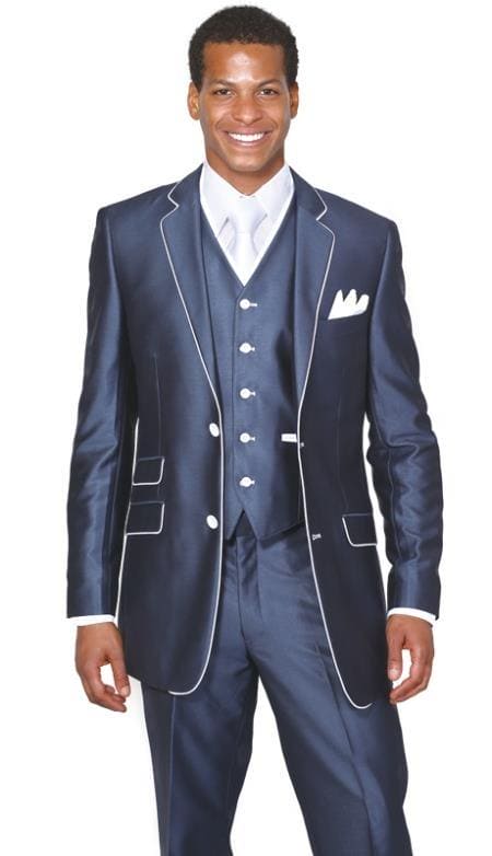 Navy Slim Suit - AlbertoNardoniStore