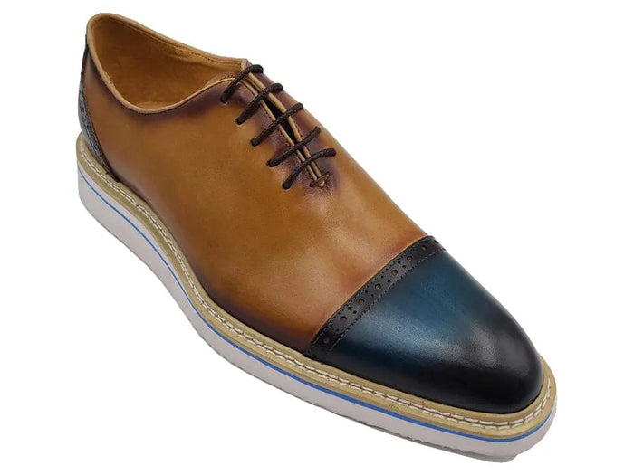 Carrucci Two Tone Cap toe Calfskin Oxford