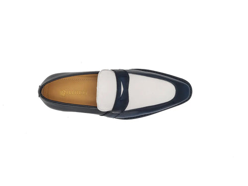 Two Tone Patent Leather Penny Loafer