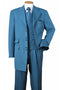 Mens 6 Button Double Breasted Vest Fashion Zoot Suit in Turquoise