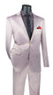 Ultra Slim Fit Shiny Sharkskin 2 Button 2 Piece Suit in Blush