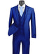 Mens Ultra Slim Fit Sharkskin Tuxedo with Satin Trim in Blue