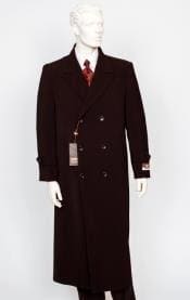 Mens Floor Length Coat Brown Coat - AlbertoNardoniStore