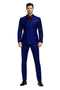 Ultra Slim Fit Double Breasted Sapphire Suit - Narrow Leg Pants - Gucci Cut - Tapered Jacket