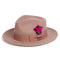 Mens Classic Wool Fedora Dress Hat in Dark Pink
