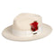 Mens Classic Wool Fedora Dress Hat in Off White