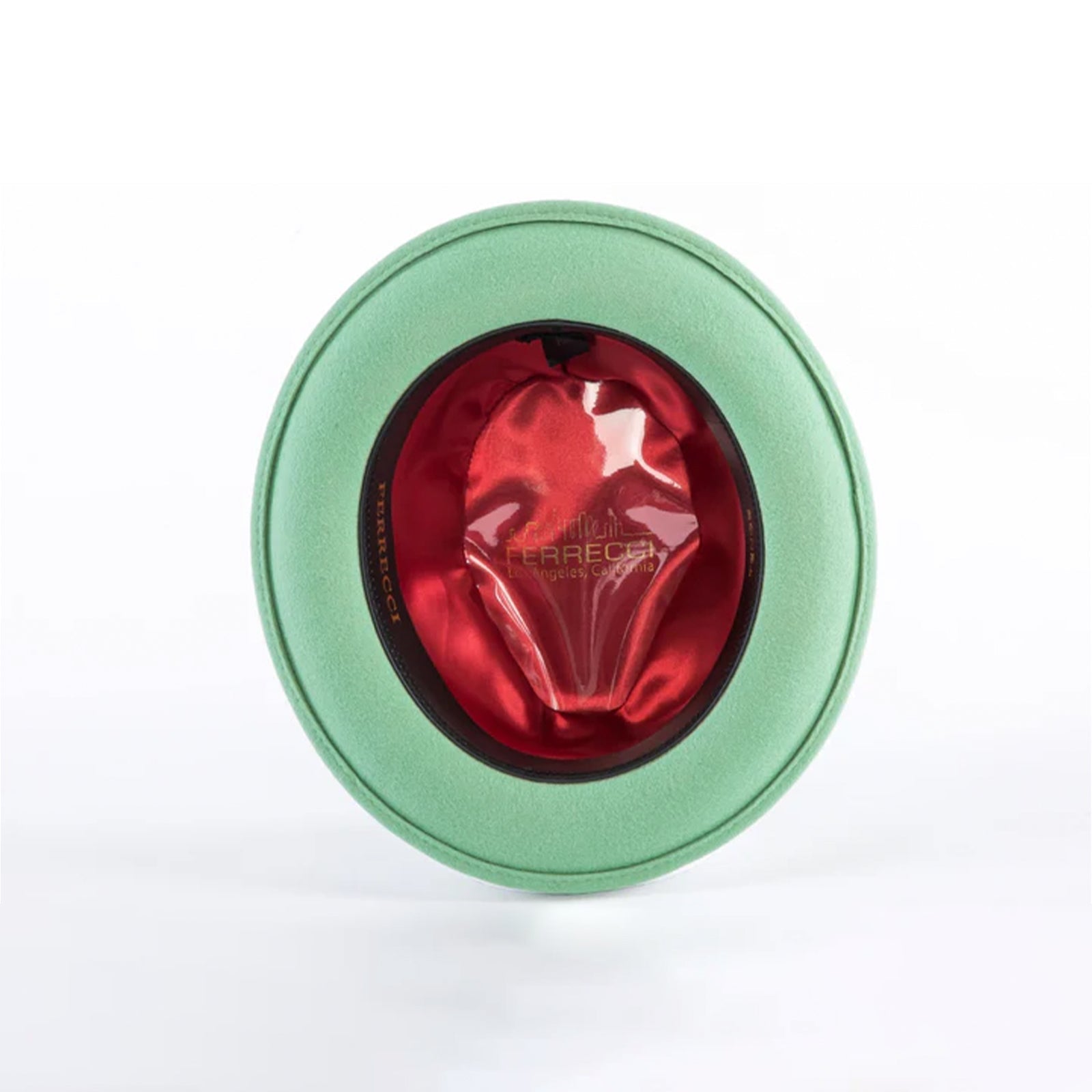 Mens Narrow Brim Crushable Wool Dress Hat Trilby Fedora in Lime Green