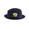 Mens Narrow Brim Crushable Wool Dress Hat Trilby Fedora in Navy Blue