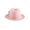Mens Narrow Brim Crushable Wool Dress Hat Trilby Fedora in Pink