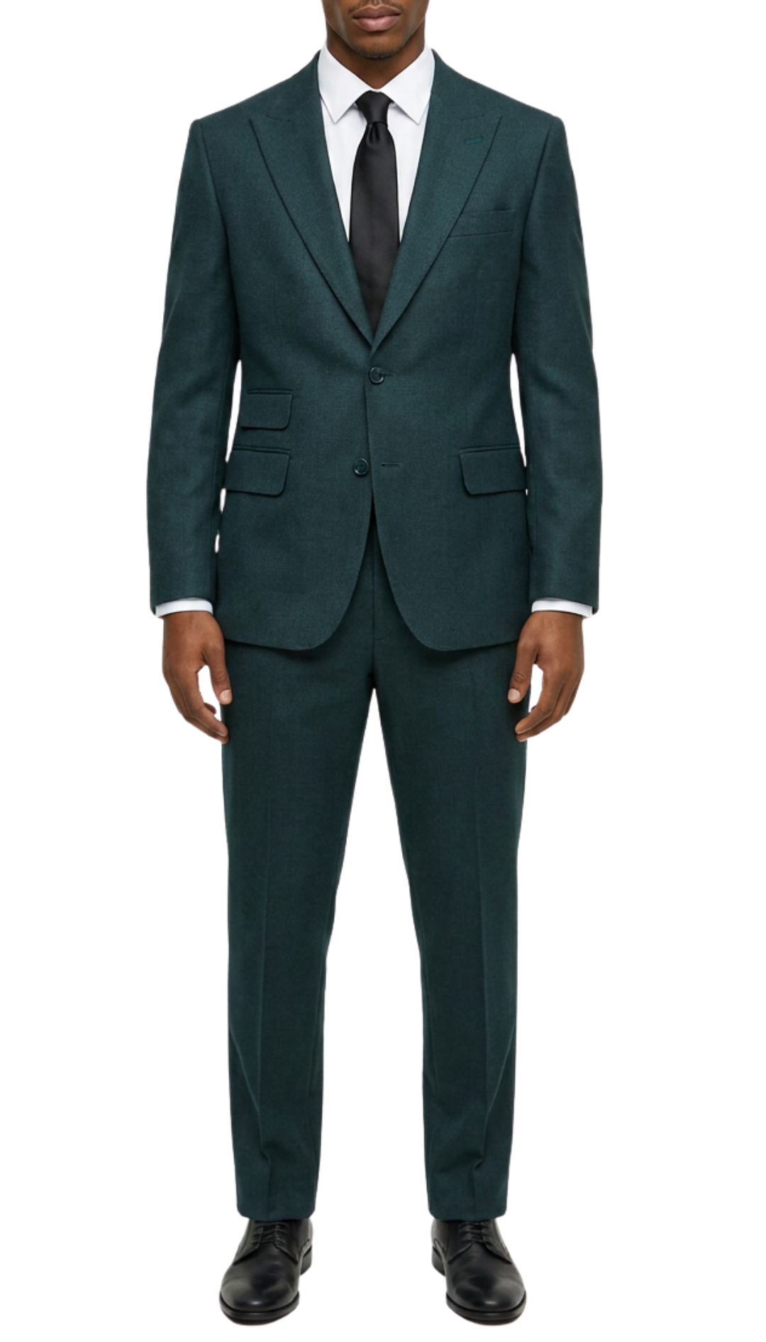 Rockford Peak Lapel Double Breasted Suit - Slim Fit (Hunter Green)