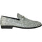 Bravo Mens Modern Glitter Sequin Prom Tuxedo Loafer in Silver Grey - Men's Dress Shoes