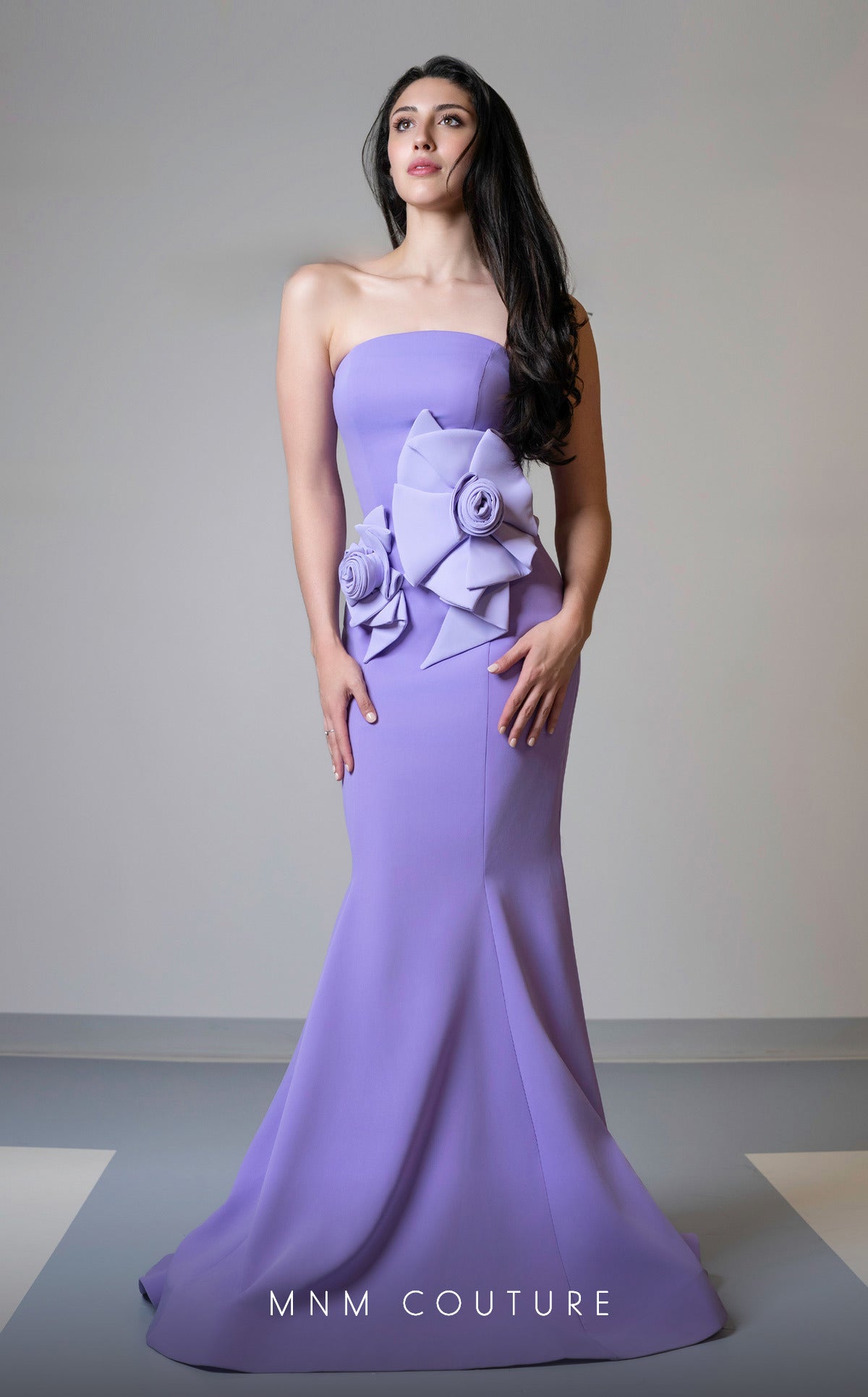 MNM Couture V07456 Black-Royal Evening Gown with Couture Detailing