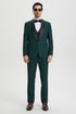 Mens Stacy Adams Suit - Stacy Adams Suit Men's Designer Tuxedo - Vested One Button Shawl Lapel in Hunter Green