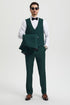 Mens Stacy Adams Suit - Stacy Adams Suit Men's Designer Tuxedo - Vested One Button Shawl Lapel in Hunter Green