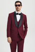 "Mens Stacy Adams Suit - Stacy Adams Suit Men's Designer Tuxedo - Vested One Button Shawl Lapel in Burgundy"