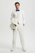 Mens Stacy Adams Suit - Stacy Adams Suit Men's Designer Tuxedo - Ivory, Vested One Button Shawl Lapel