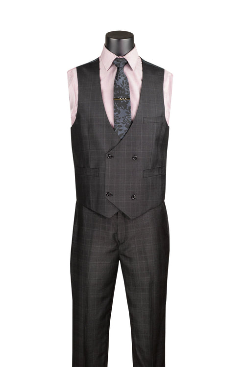 Renaissance Collection - Regular Fit 3 Piece Suit Black