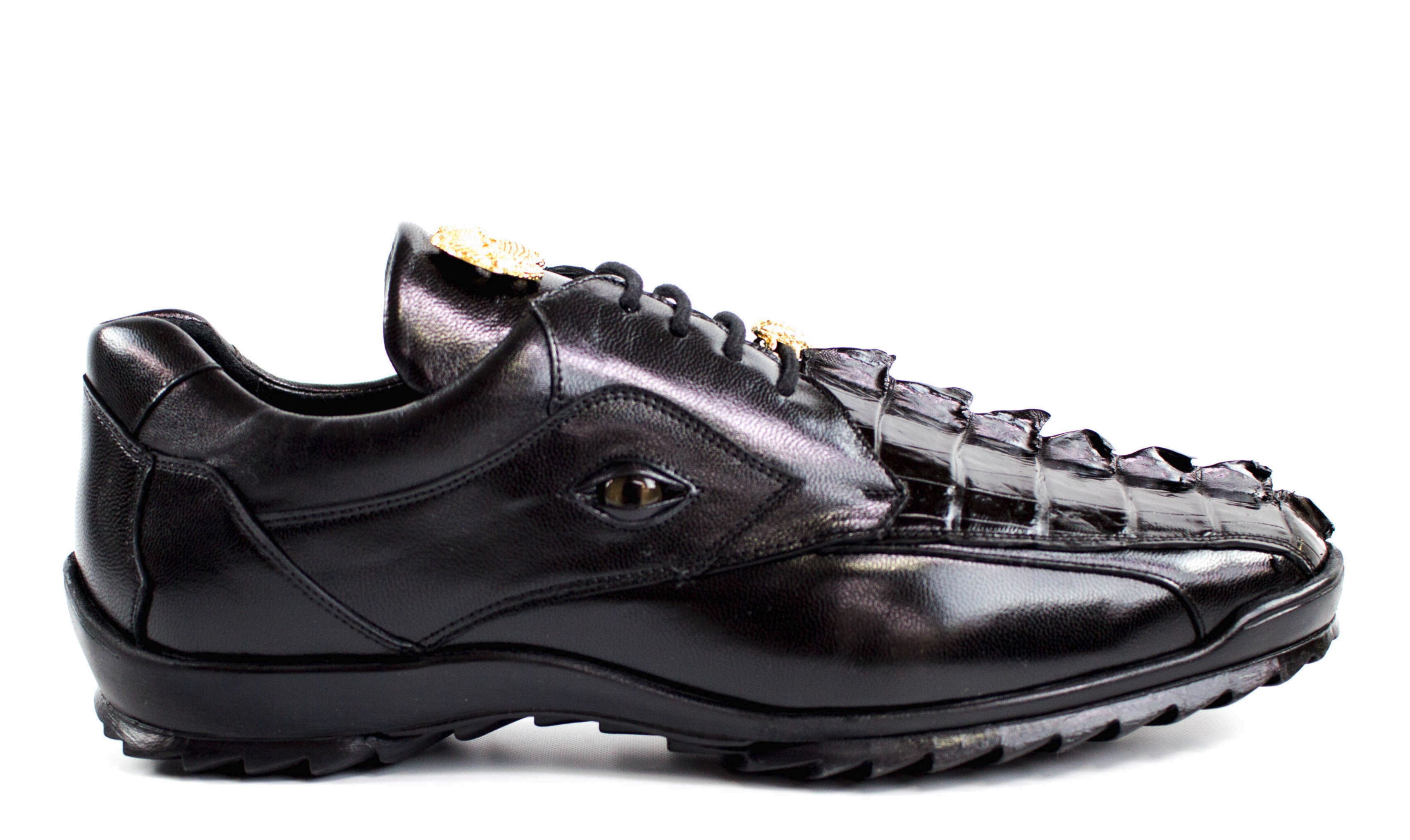 Belvedere Vasco - Black Genuine Alligator Leather Shoe