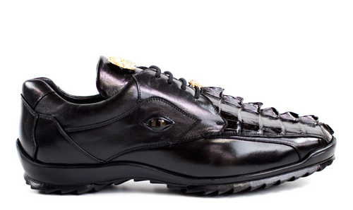 Belvedere Vasco - Black Genuine Alligator Leather Shoe