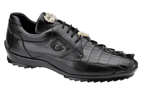 Belvedere Vasco - Black Genuine Alligator Leather Shoe