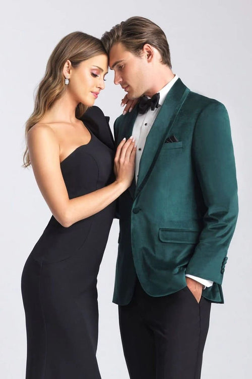 Velvet Blazer - Mens Blazer - Dinner Jacket 'Venice' Emerald Green Velvet Dinner Jacket - Separates
