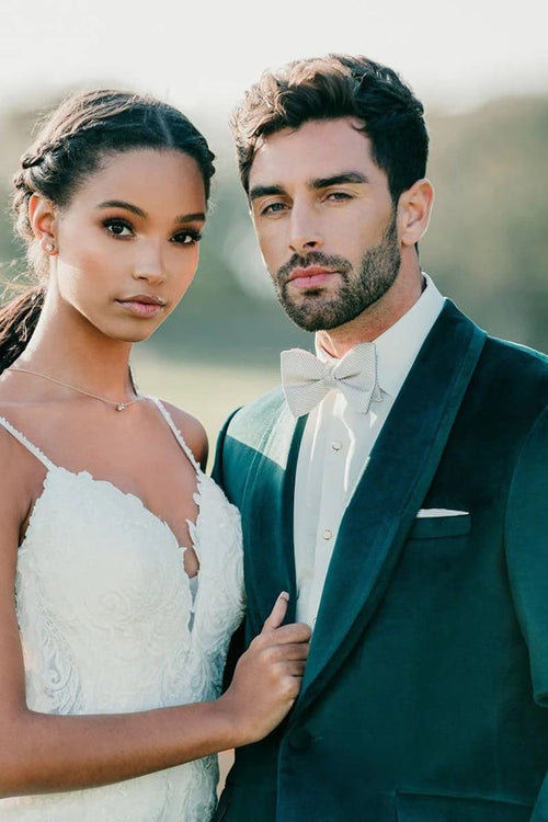 Velvet Blazer - Mens Blazer - Dinner Jacket 'Venice' Emerald Green Velvet Dinner Jacket - Separates