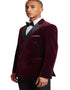 Double Breasted Tuxedo - Velvet Dinner Jacket with Pants in Color Maroon