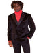 Double Breasted Tuxedo - Velvet Dinner Jacket with Pants in Color Black