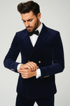  Velvet Blazer - Blue blazer
