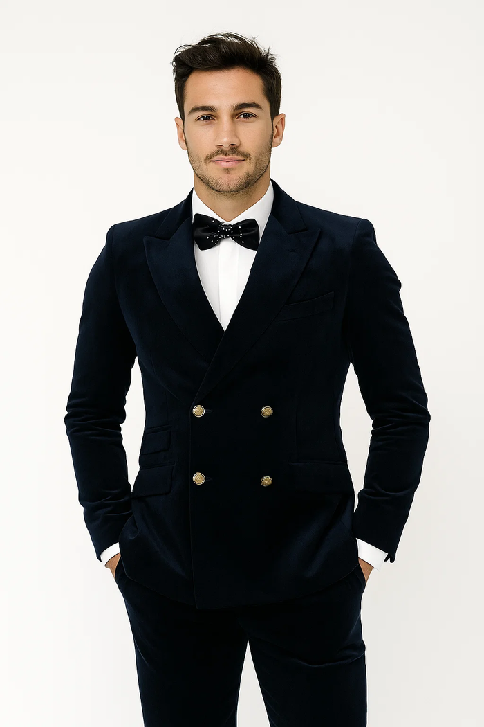  Velvet Blazer - Blue blazer