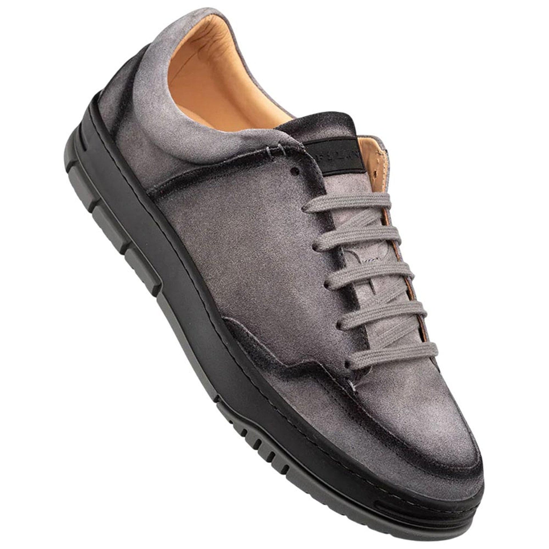Men’s Mezlan Villani Gray Suede Sneaker – Stylish Streetwear Shoe, Made in Spain