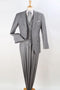 "Classic Fit Men's Vested Suit in Light Grey - Two Button Pleated Pant"