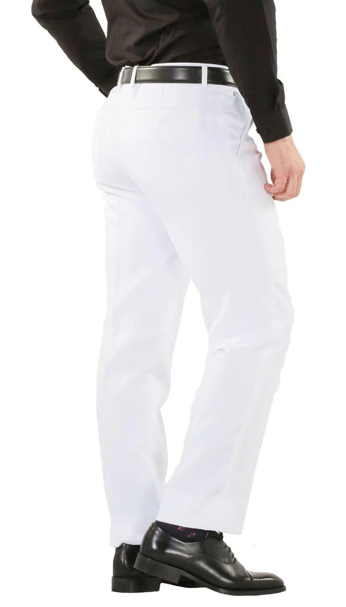 Paul Lorenzo Mens White Slim Fit 2 Piece Suit