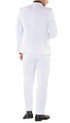 Paul Lorenzo Mens White Slim Fit 2 Piece Suit