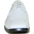 Mens Classic Moc Toe Tuxedo Prom Shoe In White