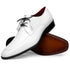 Marco Di Milano Merida White Oxfords Lizard & Caiman Crocodile Shoes