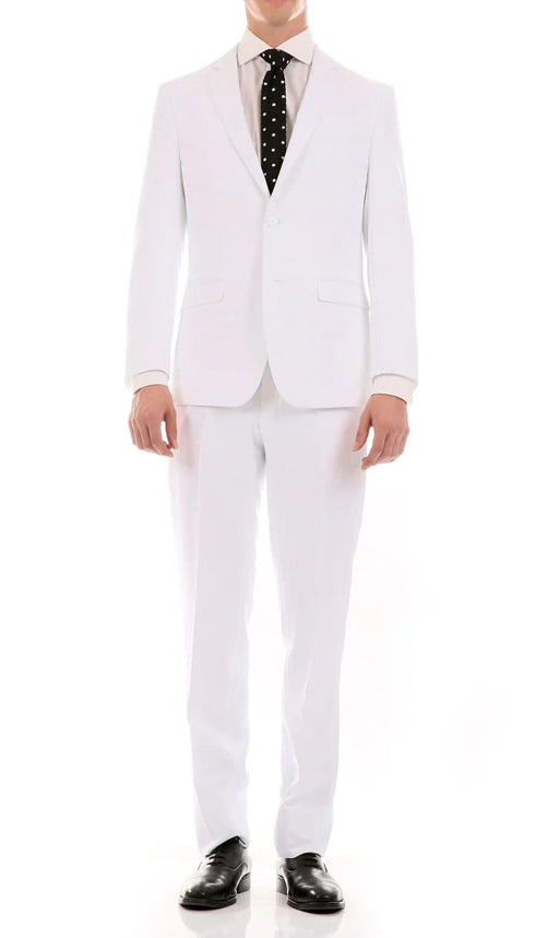 Oslo White Slim Fit Notch Lapel 2 Piece Suit