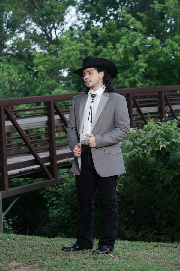 Western Suit - Trajes Para Hombres - Cowboy Formal Attire - Trajes De Novio - Western Grey