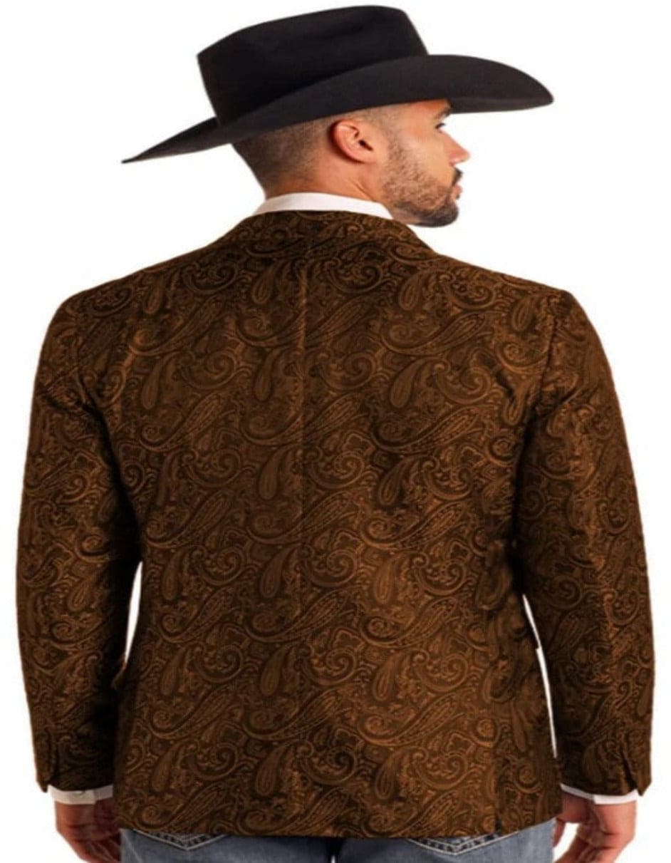 Western Blazer - Saco Vaquero Para Hombre - Paisley Blazer in Brown
