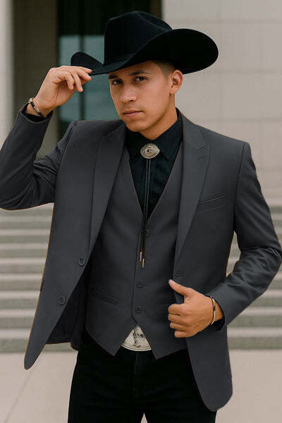 Dark Grey Wedding Suit