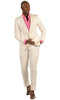Stretch Fabric Suits - Slim Fit Suit in Color White-White - Giovanni Testi 2 button stretch White Travel Suit GTRVL2N-5509 WHITE-WHITE